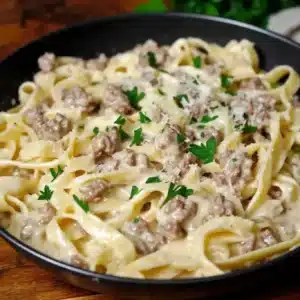 Carne Molida Alfredo: Receta Cremosa para una Cena Rápida 2 Carne Molida Alfredo
