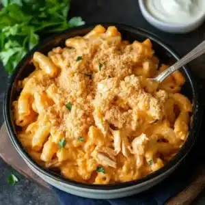 Mac Buffalo Pollo Cremoso: Receta reconfortante para tu mesa. 2 Mac Buffalo Pollo Cremoso