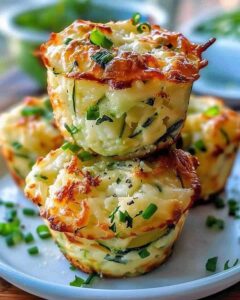 Muffins de Calabacín con Queso: Receta Fácil y Deliciosa 2 Muffins de Calabacín con Queso