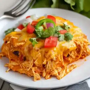 Pollo Enchilada Cazuela: Receta Fácil para Cena Familiar 2 Pollo Enchilada Cazuela