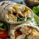 Cheesy Garlic Chicken Wraps