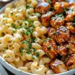Easy Honey Garlic Chicken With Creamy High Protein Mac Cheese