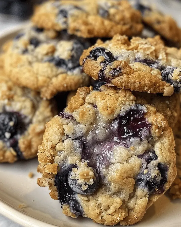 Blueberry Muffin Cookies with Streusel Topping