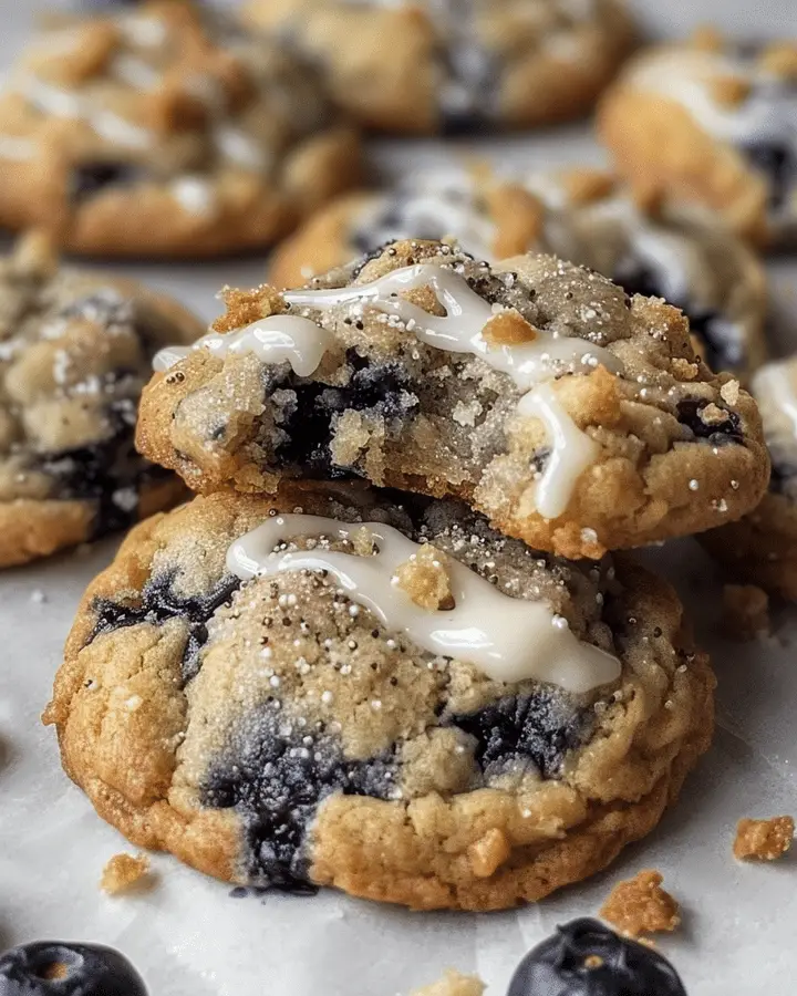 Blueberry Muffin Cookies with Streusel Topping