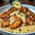 Crispy Parmesan Chicken with a Rich Garlic Sauce