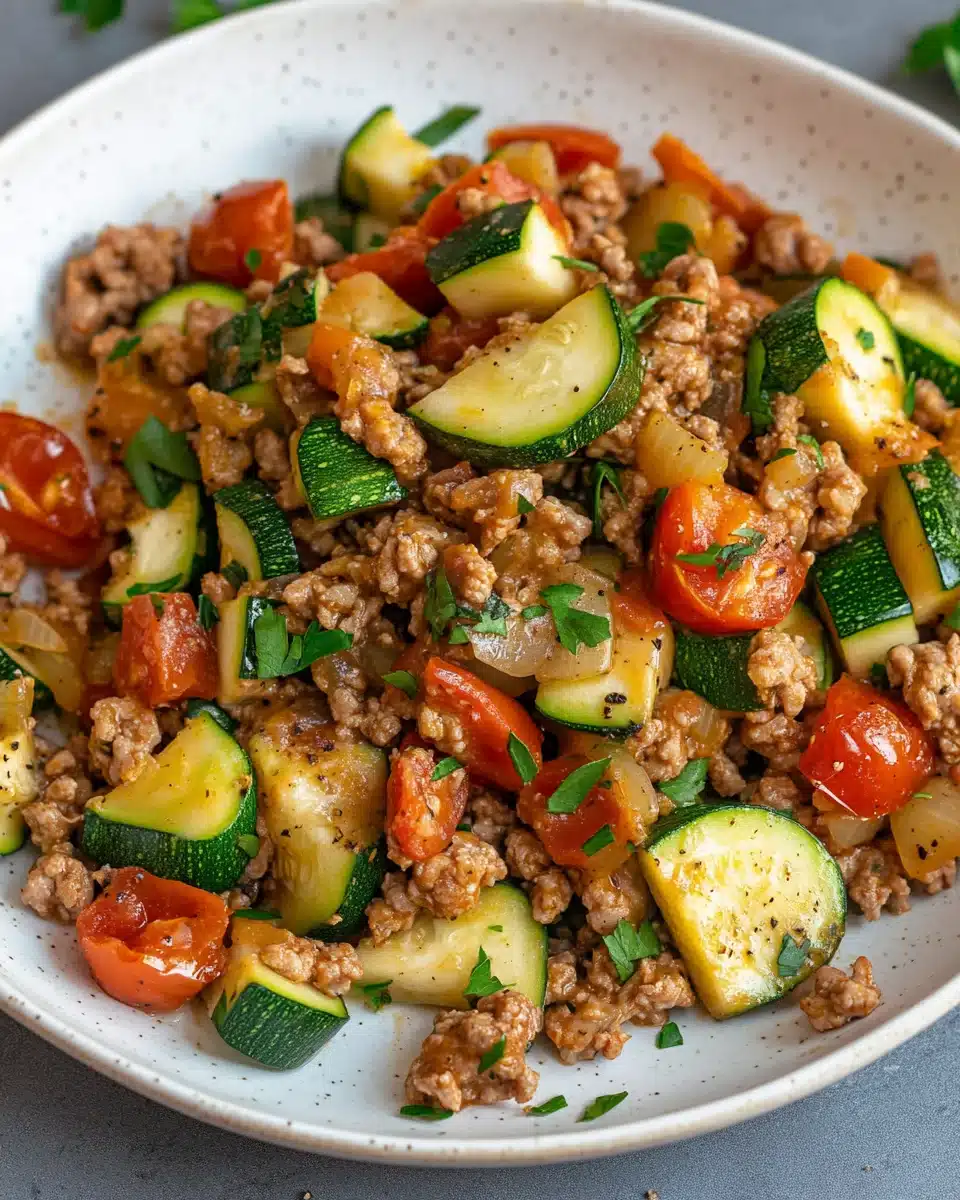 Ground Turkey and Zucchini Skillet