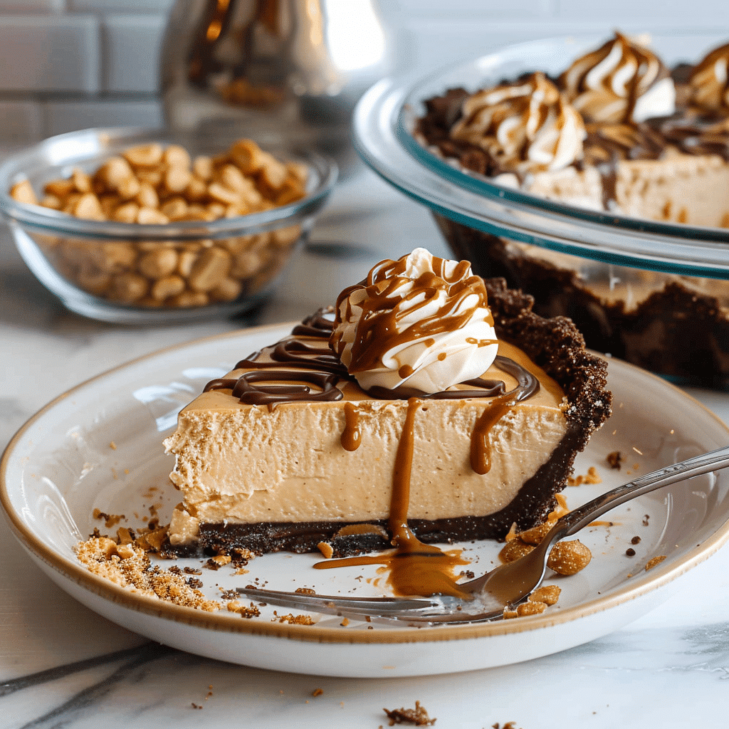 No Bake Cream Cheese Peanut Butter Pie