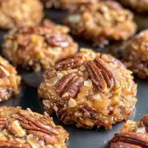 No-Bake Pecan Coconut Praline Cookies