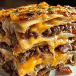 Parmesan Garlic Bacon Cheeseburger Lasagna