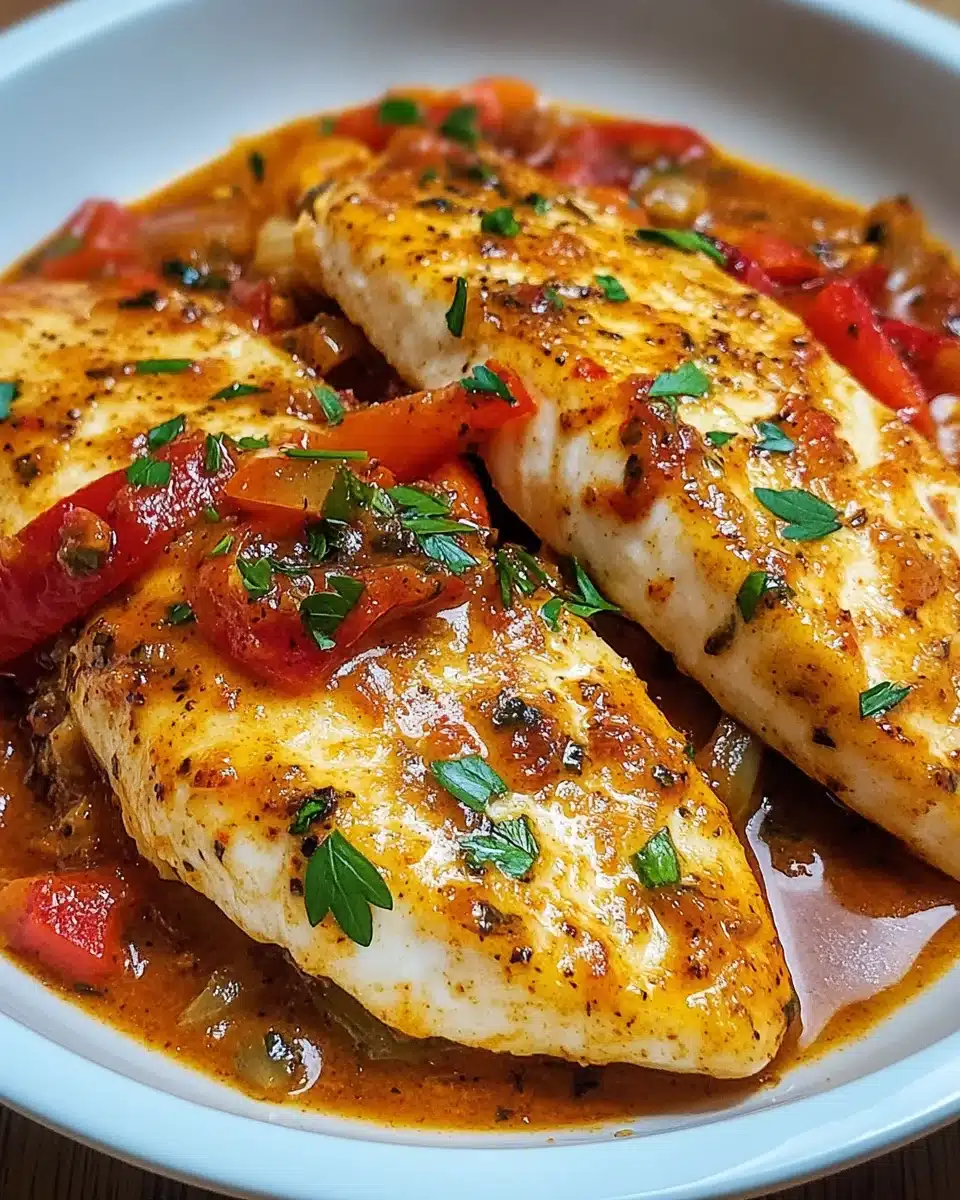 Tilapia with Roasted Pepper Sauce: A Flavorful Delight!