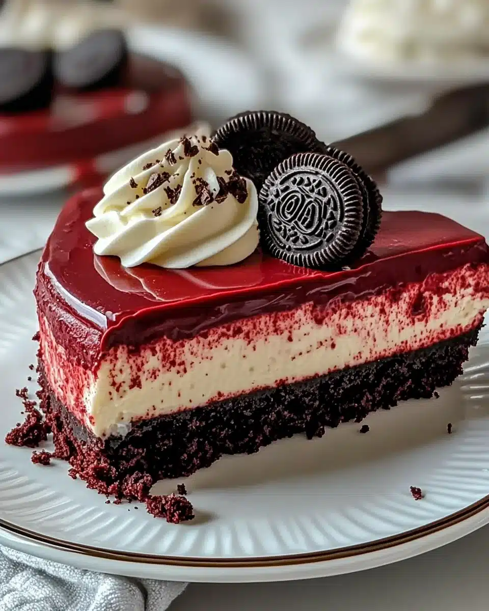 Red Velvet Oreo Cheesecake