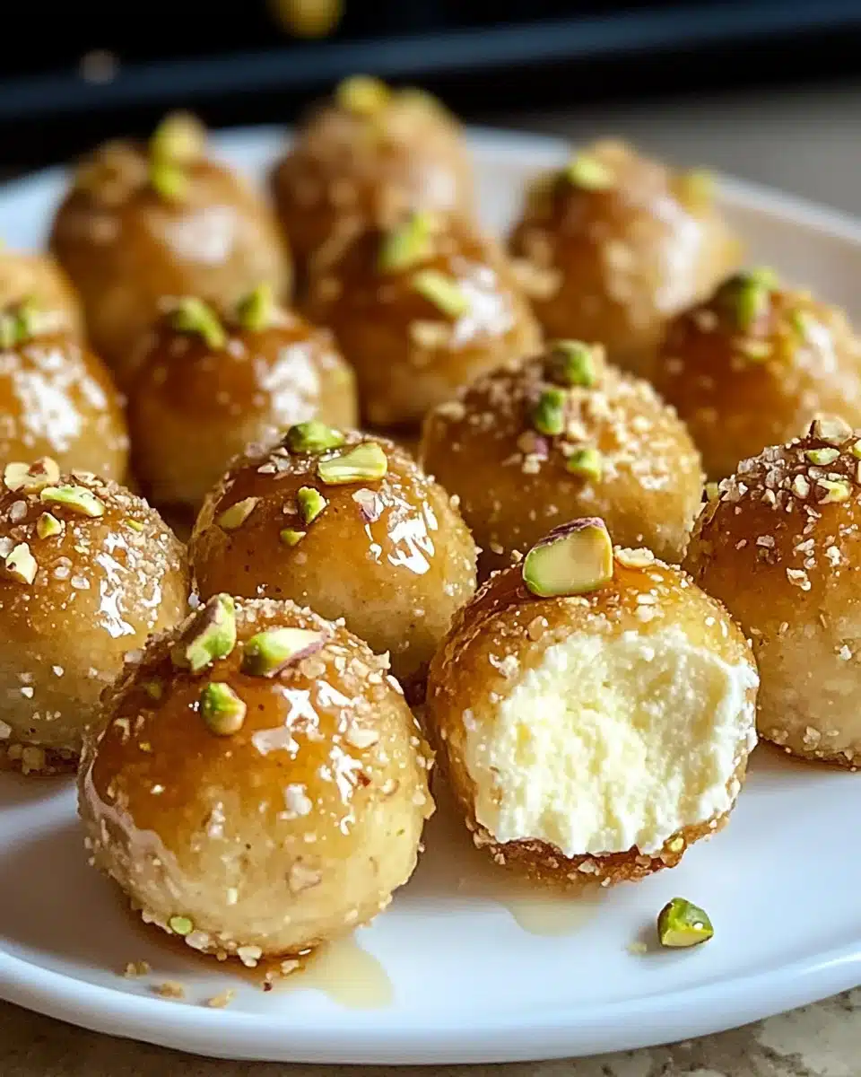 Ricotta pistachio honey bites that delight your taste buds!