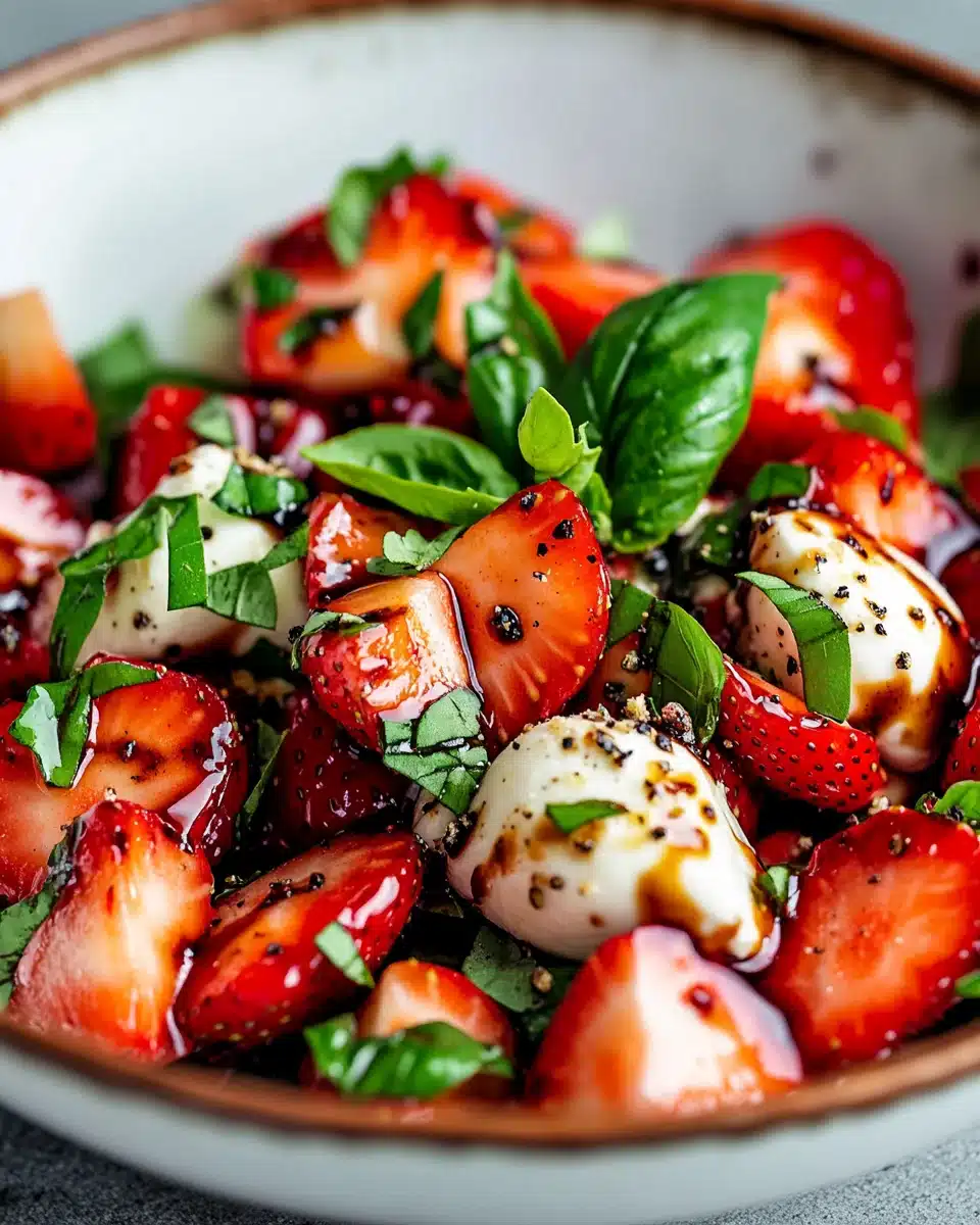 Balsamic Strawberry Caprese Salad: A Sweet Twist Awaits!