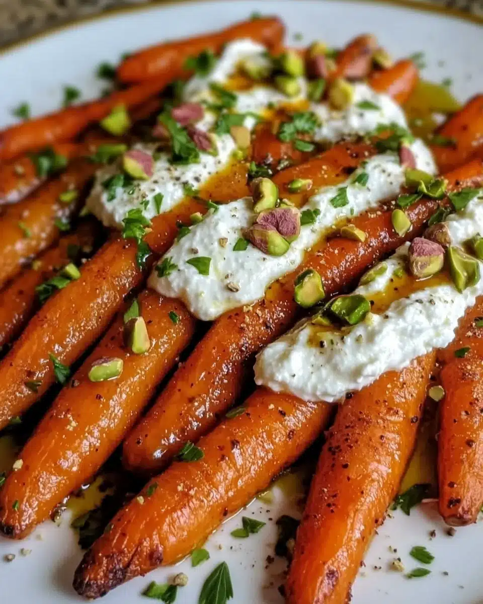 Roasted Carrots with Whipped Ricotta and Hot Honey