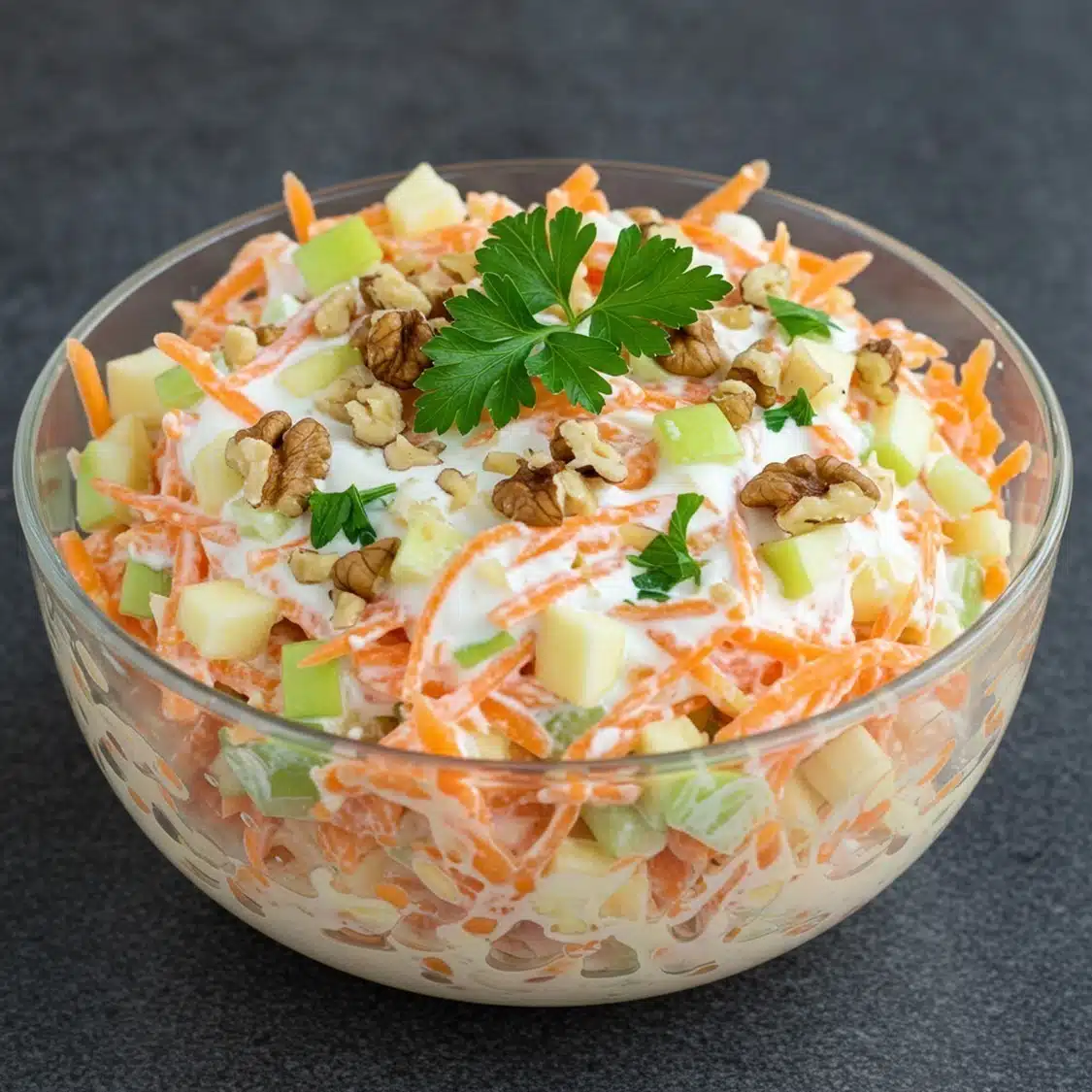 ensalada de zanahoria con manzana y nueces... Ver más
