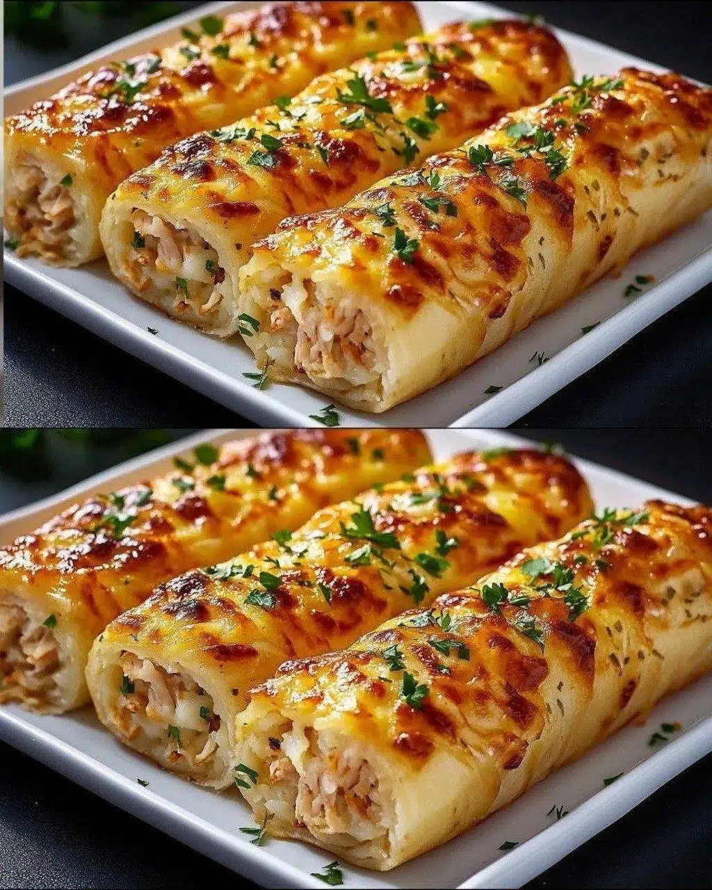 Rollos de Papa y Pollo al Horno... Ver más