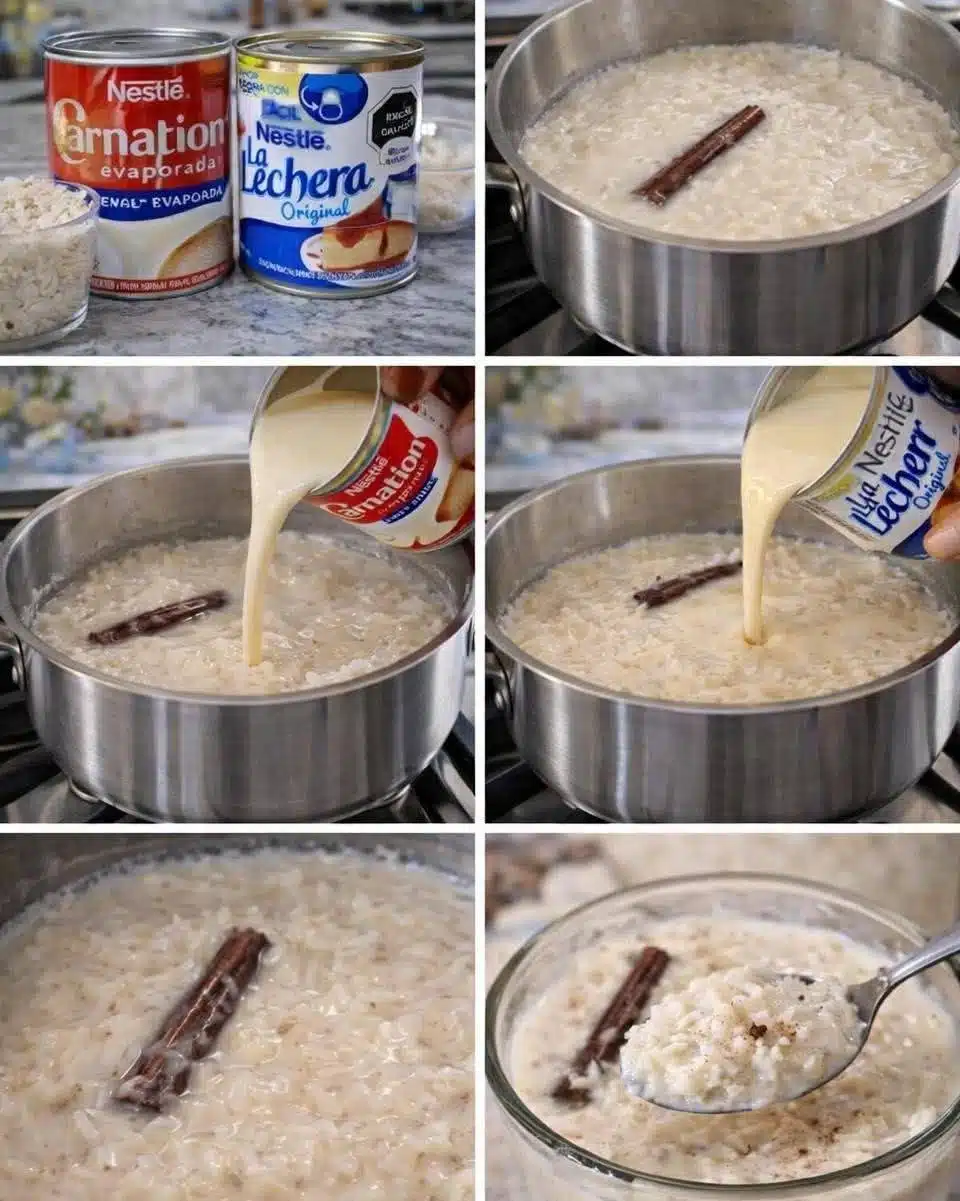 Arroz con leche cremoso (el que sí queda bueno) Ingredientes • 1 taza de arroz (grano largo)