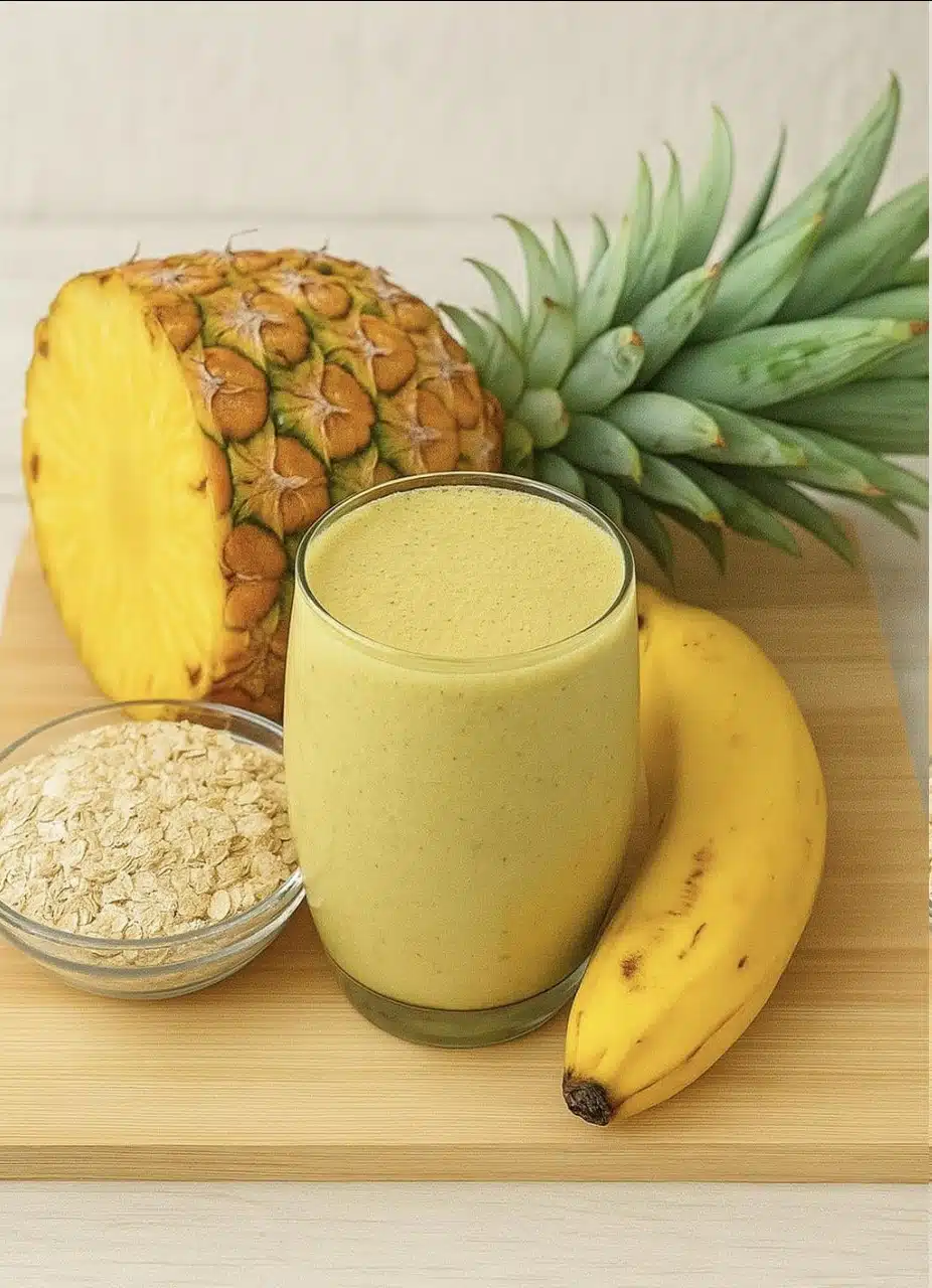 Batido de Piña, Banana y Avena: Receta Antiinflamatoria para Articulaciones y Energía 2 Batido de Piña, Banana y Avena... Ver más