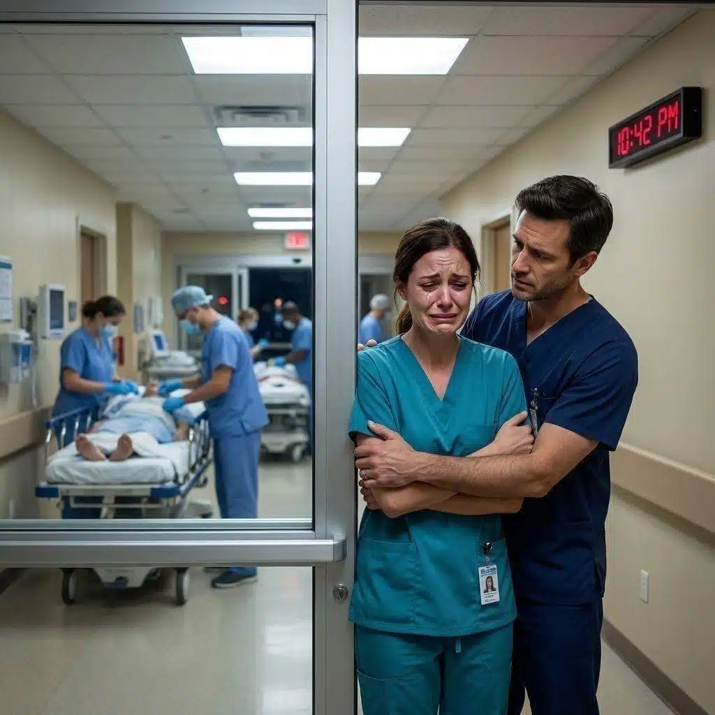 Durante mi turno nocturno, trajeron inconscientes a mi esposo, a mi hermana y a mi hijo de tres años. Cuando intenté correr hacia ellos, un colega médico me detuvo en silencio. —No deberías verlos ahora. Con la voz temblando, pregunté: —¿Por qué? El doctor bajó la mirada y dijo: —Te explicaré todo cuando llegue la policía. Durante mi guardia nocturna en urgencias, todo cambió en un solo instante devastador. Acababa de terminar de revisar a un paciente politraumatizado cuando la voz del altavoz resonó por el pasillo: —Código azul en camino: tres víctimas de accidente en carretera. Hombre adulto, mujer adulta, niño pequeño. Había enfrentado incontables emergencias a lo largo de mi carrera, pero cuando las camillas irrumpieron por las puertas, mi mundo entero se derrumbó. Mi esposo, Daniel. Mi hermana, Mariana. Y mi hijo de tres años, Mateo: inconsciente, pálido, inmóvil sobre sábanas manchadas de sangre. Se me fue el aire. Me moví por puro instinto, abriéndome paso entre el caos, desesperada por llegar hasta Mateo. Pero antes de lograrlo, el doctor Álvaro Cruz se interpuso y me sujetó con fuerza de los brazos. —Sofía, no entres. No ahora. Su voz era baja, tensa, distinta a todo lo que le había escuchado antes. Sentí un nudo cerrarse en mi garganta. —¿Por qué? —susurré, temblando—. Es mi familia. ¿Qué me estás ocultando? Él bajó la mirada, con la mandíbula rígida. —Te explicaré todo cuando llegue la policía. ¿La policía? ¿Para un accidente? Mi mente no podía procesarlo. Apenas unas horas antes había salido de casa rumbo al hospital. Mateo se había aferrado a mi uniforme, preguntando si regresaría temprano. Daniel había sonreído, diciéndole que papá se encargaría de todo. Mariana incluso apareció de forma inesperada, ofreciendo llevarse a Mateo esa noche. Me pareció raro… pero iba tarde y no le di importancia. Ahora estaban ahí. Destrozados. Y una detective venía en camino. Algo estaba mal. Terriblemente mal. Me desplomé en una banca frente al área de choque mientras mis compañeros luchaban por salvar a mi familia. Yo, que había salvado cientos de vidas en ese mismo hospital, ahora era incapaz de hacer nada más que escuchar los sonidos desesperados detrás de las puertas. Mi compañera Lucía rodeó mis hombros con su brazo, pero su consuelo apenas me alcanzaba. Las preguntas me atacaban sin piedad: ¿Por qué estaban juntos? ¿Por qué la policía? ¿Por qué Daniel había mentido sobre llevar a Mateo con Mariana? Los minutos se volvieron eternos hasta que escuché las sirenas afuera del hospital. Dos policías y una detective entraron con paso firme. El doctor Cruz se acercó primero y murmuró algo que no alcancé a escuchar. Luego, la detective se volvió hacia mí. —¿Señora Ramírez? Soy la detective Fernanda Salgado. Necesitamos hablar en privado. Mi corazón latía con violencia. —¿Qué les pasó? Por favor… dígame que mi hijo va a estar bien. —Estamos haciendo todo lo posible —respondió con suavidad—. Pero antes necesito confirmar algunos datos. Esto… puede que no haya sido un accidente. Sus palabras me atravesaron como hielo. La seguí hacia el consultorio, cada paso más pesado que el anterior. Justo antes de entrar, una enfermera salió corriendo del área de choque gritando desesperadamente por el equipo quirúrgico. Algo había salido mal. Y la pesadilla apenas estaba comenzando… Continuará en los comentarios