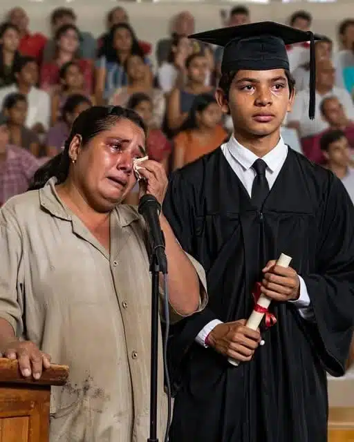 El Hijo de la Basurera: Su Discurso de Graduación que Conmovió y Silenció a Todos 2 “Se burlaron de mí porque soy hijo de una basurera — pero en la graduación, solo dije una frase… y todos guardaron silencio y lloraron.” Soy Miguel, hijo de una recolectora de basura. Desde que era niño, sabía lo difícil que era nuestra vida. Mientras otros niños jugaban con juguetes nuevos y comían comida rápida, yo esperaba las sobras de las carinderías. Cada día, mi madre se levantaba temprano. Con su gran saco al hombro, iba al basurero del mercado a buscar con qué ganarnos la vida. El calor, el mal olor, las heridas por las espinas de pescado y los cartones mojados eran parte de su rutina. Pero aun así, nunca me avergoncé de mi madre. LA BURLA QUE JAMÁS OLVIDÉ Tenía solo seis años cuando me insultaron por primera vez. “¡Apestas!” “¡Vienes del basurero, verdad?” “¡Hijo de la basurera! ¡Jajaja!” Y con cada carcajada, sentía que me hundía poco a poco en el suelo. Al llegar a casa, lloraba en silencio. Una noche, mi madre me preguntó: —Hijo, ¿por qué pareces tan triste? Solo sonreí y dije: —Nada, mamá. Solo estoy cansado. Pero por dentro, me sentía destrozado. DOCE AÑOS DE INSULTOS Y RESISTENCIA Pasaron los años. Desde primaria hasta secundaria, la historia fue la misma. Nadie quería sentarse a mi lado. En los trabajos en grupo, siempre era el último en ser elegido. En las excursiones, nunca me incluían. “Hijo de la basurera”… parecía ser mi nombre. Pero a pesar de todo, guardé silencio. No peleé. No me quejé. Solo decidí estudiar con todas mis fuerzas. Mientras ellos jugaban en el cibercafé, yo ahorraba para poder fotocopiar mis apuntes. Mientras compraban nuevos celulares, yo caminaba a casa para ahorrar el pasaje. Y cada noche, mientras mi madre dormía junto a su saco de botellas, me repetía: “Algún día, mamá… nos levantaremos de esto.” EL DÍA QUE JAMÁS OLVIDARÉ Llegó el día de la graduación. Mientras entraba al gimnasio, escuchaba los murmullos y risas: “Ese es Miguel, el hijo de la basurera.” “Seguro ni ropa nueva tiene.” Pero ya no me importaba. Porque después de doce años, ahí estaba yo — magna cum laude. Al final del salón vi a mi madre. Llevaba una blusa vieja, con manchas de polvo, y en sus manos su viejo celular con la pantalla rota. Pero para mí, era la mujer más hermosa del mundo.......... (La historia continúa...)👇👇👇