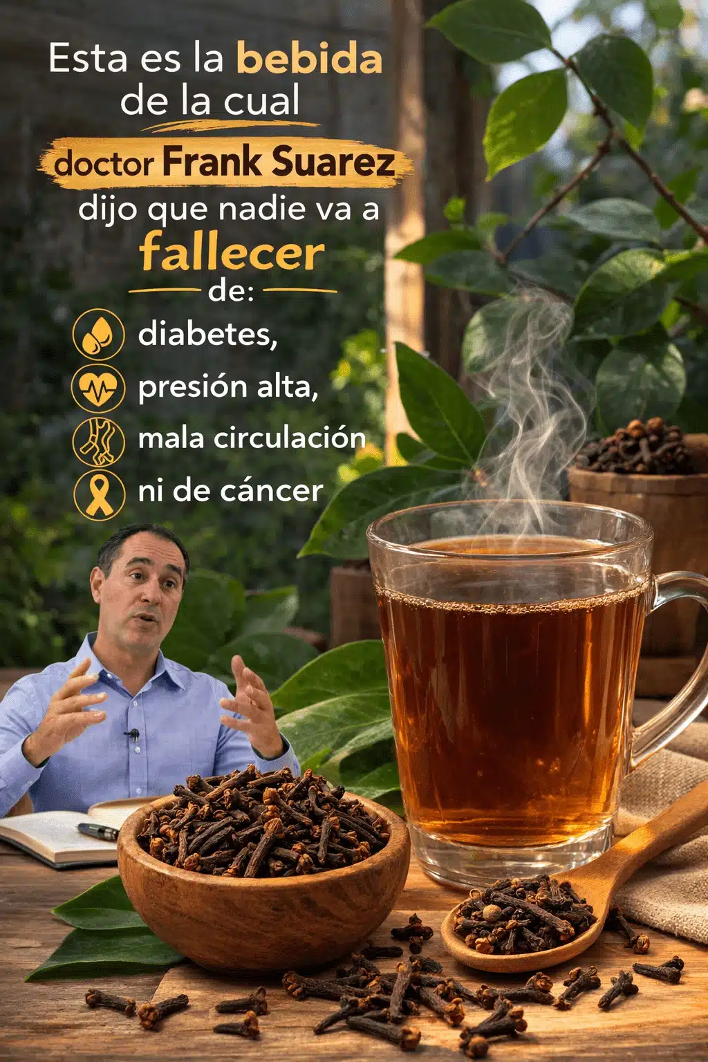 Bebida Clavo: Secreto Ancestral Salud Natural 2 Esta es la bebida de la cual doctor Frank Suárez dijo que nadie va a fallecer de diabetes, de presión alta, de mala circulación ni de cáncer... Ver más