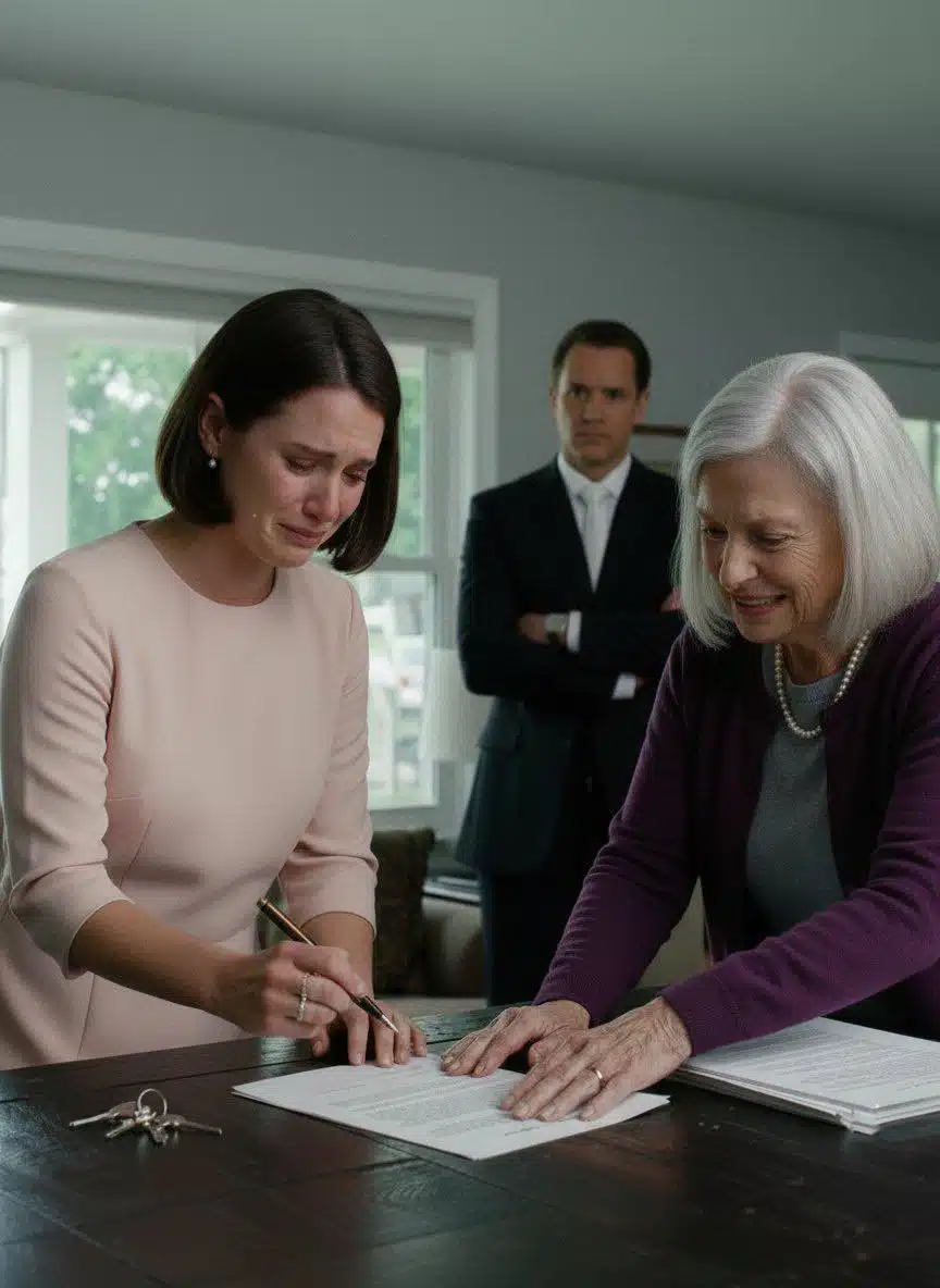 Sueño de casa se convierte en pesadilla de tiranía 2 Finalmente compré la casa de nuestros sueños, y el primer día mi esposo me dijo: “¡Mi mamá, mi hermana y los niños se mudan, no tienes ni idea!”. Fue a buscarlos. Y esa noche, se quedaron paralizados al ver lo que vieron dentro
Como si fuese una molestia.
Linda observó mis manos temblorosas y sonrió aún más.
Ella pensó que había ganado.
Ella pensó que tenía miedo.
Ella no tenía idea de que estaba conteniendo la risa.
Porque algo encajó en ese momento.
No tener miedo.
No es dolor.
Comprensión.
No me querían.
Querían lo que me pertenecía.
Y si creían que estaba a punto de mendigar retazos de mi propia existencia…
Claramente nunca habían visto en quién me convertí cuando dejé de intentar ser agradable.
Cogí el bolígrafo.
Linda se inclinó hacia delante, radiante de triunfo.
Y firmé.
Mi nombre es Julie.
Trabajo en publicidad: largas jornadas, presión constante, rendimiento constante. Un mundo donde tu reputación lo es todo y se espera que tu vida privada sea pulcra y discreta.
Ésa es una de las razones por las que acepté casarme cuando no debía haberlo hecho.
Tenía treinta y un años. Estaba agotada. Solitaria, como la soledad que produce una gran ciudad, incluso cuando nunca estás sola. Y el hombre con el que me casé no se sentía peligroso en ese momento.
Se sintió seguro.
Eric, un gerente de una empresa de periódicos, un tipo amigable que siempre cree que está ayudando, me presentó a Larry.
—Te va a gustar —dijo Eric—. Es serio. Le interesa la familia. Busca algo auténtico.
Y porque era vulnerable, le creí.
Cinco meses después, me encontraba en un juzgado sosteniendo un ramo barato de rosas compradas en un supermercado, firmando un certificado de matrimonio que silenciosamente reorganizó toda mi vida.
La madre de Larry, Olivia, estaba allí, abrazándome, llamándome “cariño” y contándole a todos lo feliz que estaba de finalmente tener una hija.
Sus ojos parecían amables.
...Continúa en el primer comentario 👌