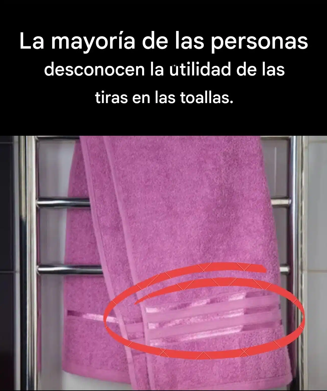 Tiras de toalla: secreto funcional desvelado 2 Esas tiras en tus toallas tienen un propósito real… y puede que no lo sepas Lee el primer comentario