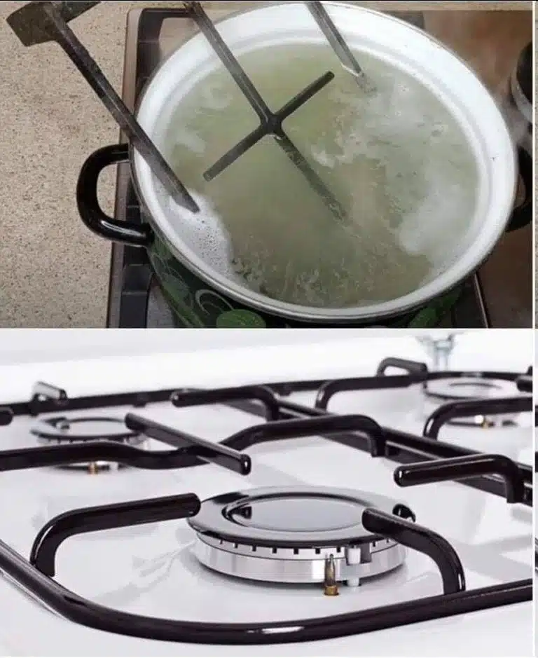 Limpia Tus Parrillas con Pastillas Lavavajillas: Elimina Grasa y Carbón Fácilmente 2 Una pastilla mágica transforma la parrilla de gas en un lugar brillante: los depósitos de carbón se desprenden en pedazos. Una gruesa capa de depósitos de carbón se forma gradualmente en la rejilla de una estufa de gas, que no se puede eliminar con métodos convencionales. Receta en primer lugar (comentario). Mira la receta en el primer comentario