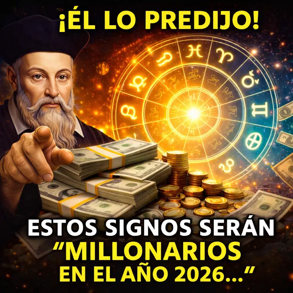 ¡Nostradamus lo predijo! Estos signos recibirán $500,000 en 2026 — 3 señales que ya aparecieron😗👇