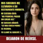 Confrontar a los suegros en un restaurante elegante