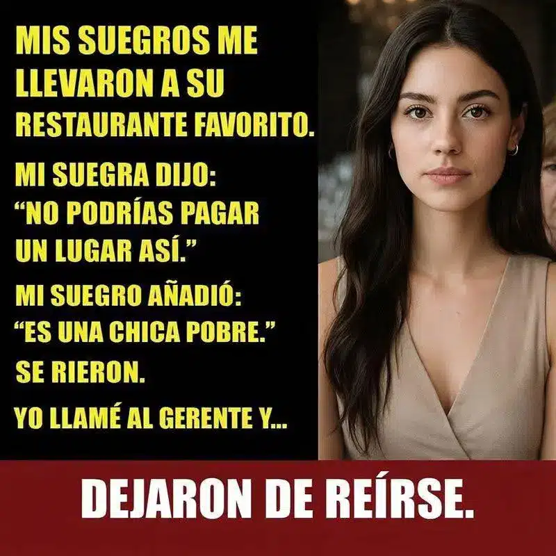 Confrontar a los suegros en un restaurante elegante