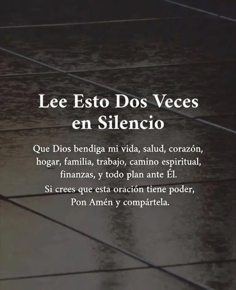 Oración silenciosa para encontrar paz y fe