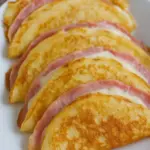 Receta fácil de crepes de queso y jamón