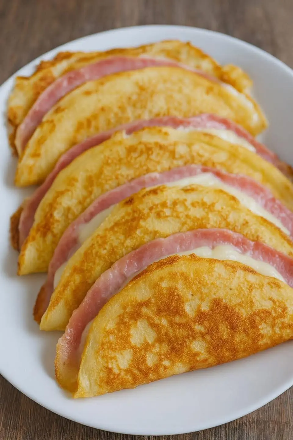 Receta fácil de crepes de queso y jamón