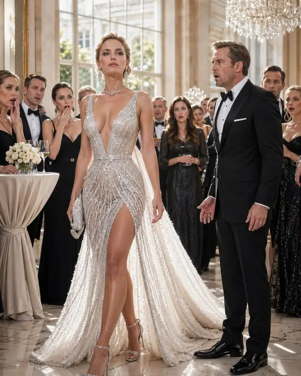 Vestido de lujo en gala benéfica