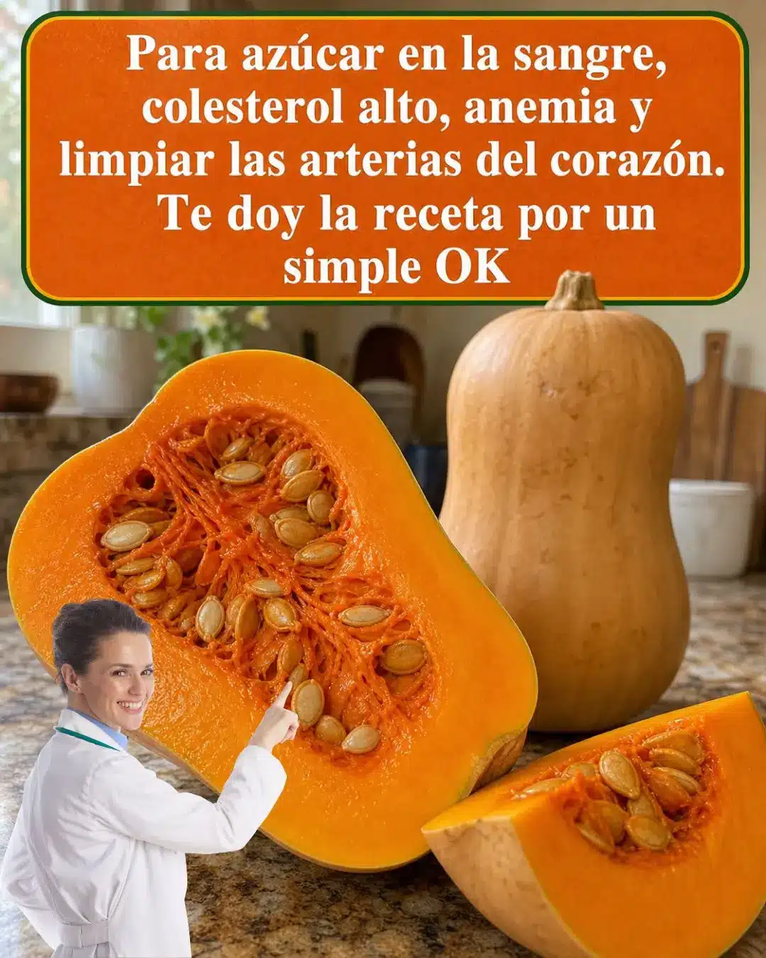Calabaza fresca cortada lista para preparación saludable