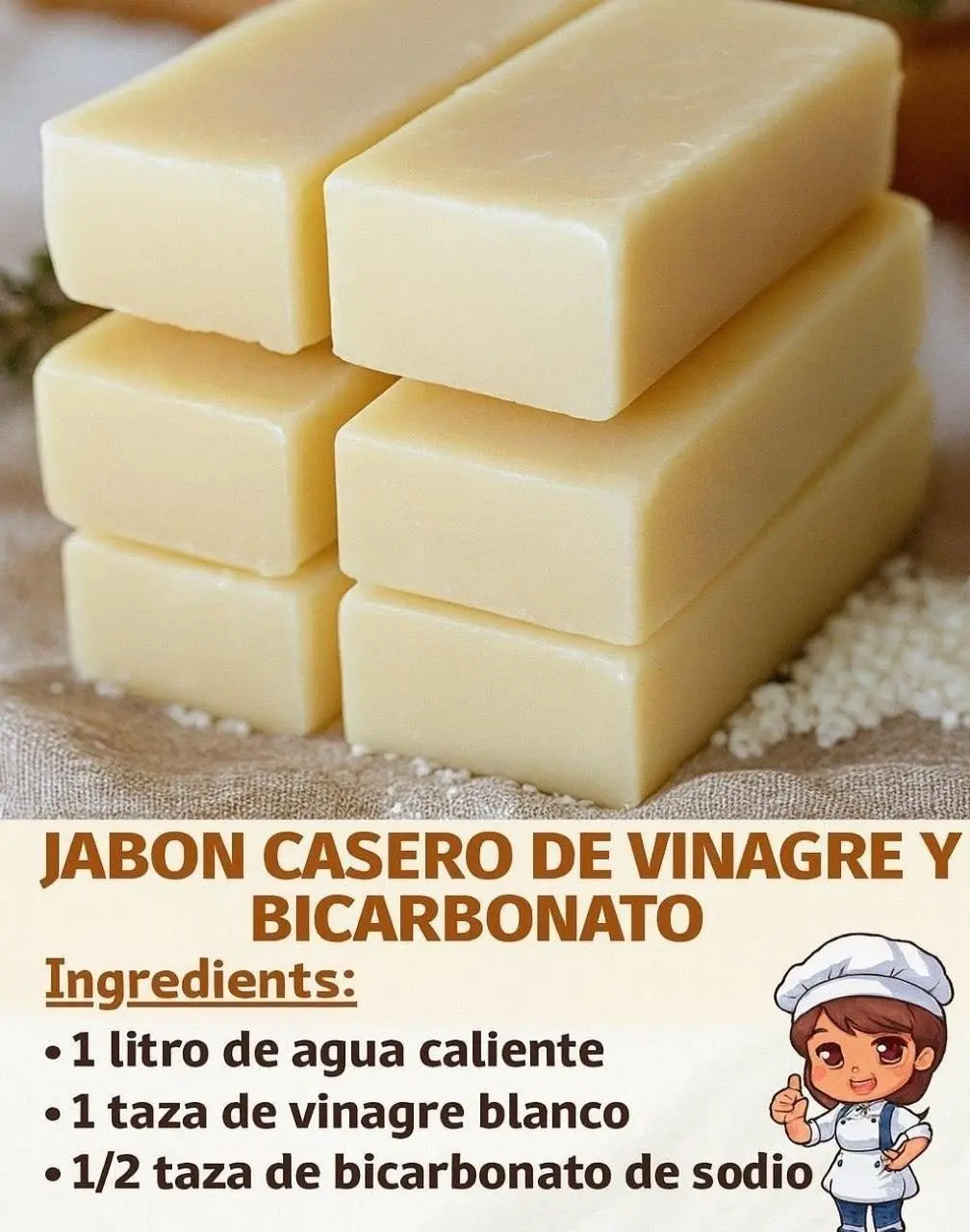 Jabón Casero Vinagre Bicarbonato: Receta Fácil 2 Jabón Casero Vinagre Bicarbonato: Receta Fácil
