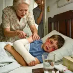 Niño pide cortar brazo, anciana descubre verdad.