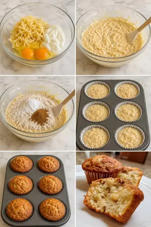 Muffins Esponjosos Yogur Manzana Saludables 2 Muffins Esponjosos Yogur Manzana Saludables