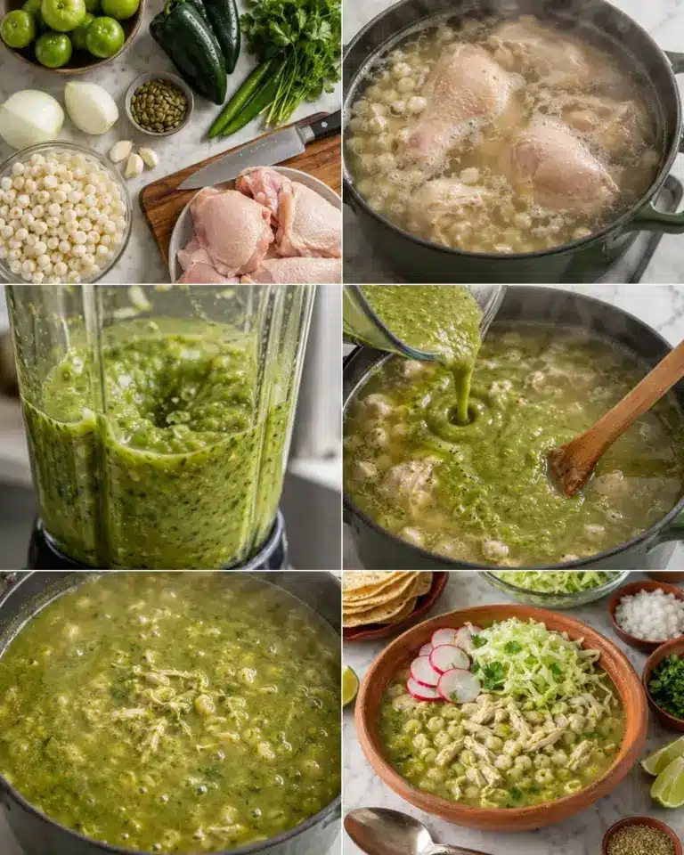 Pozole Verde de Pollo Fácil y Delicioso