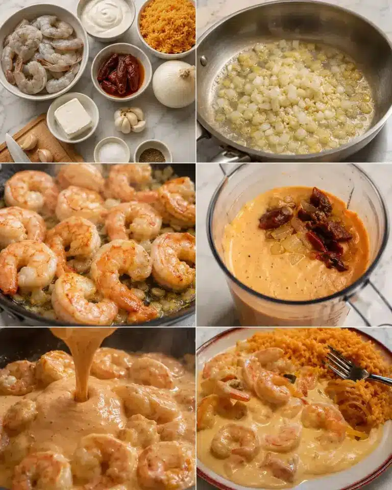 Camarones en Crema de Chipotle Fácil y Deliciosa