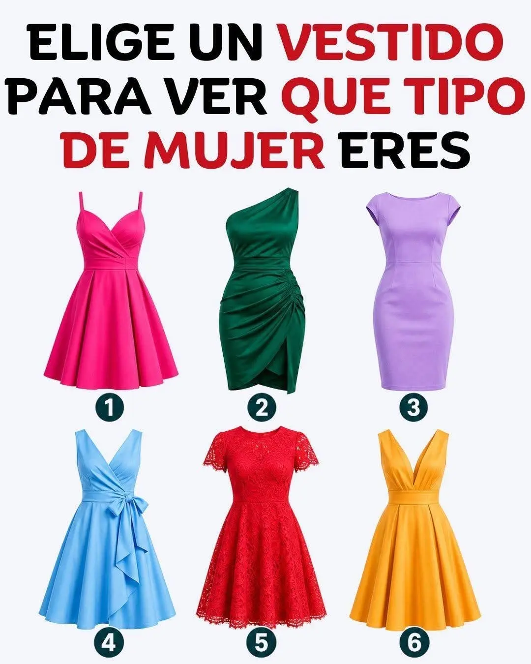 Elige un vestido y descubre tu personalidad