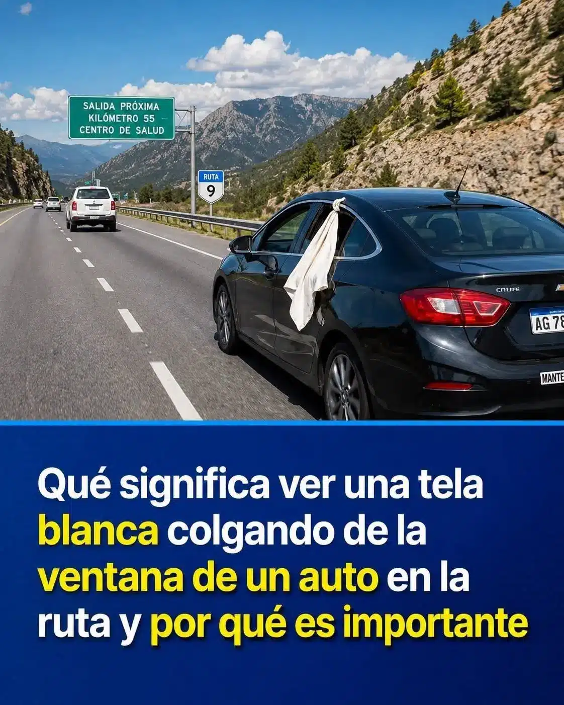 Por favor, proporciona el contenido del artículo para que pueda generar el título. 2 Tela blanca como señal improvisada en rutas y seguridad vial