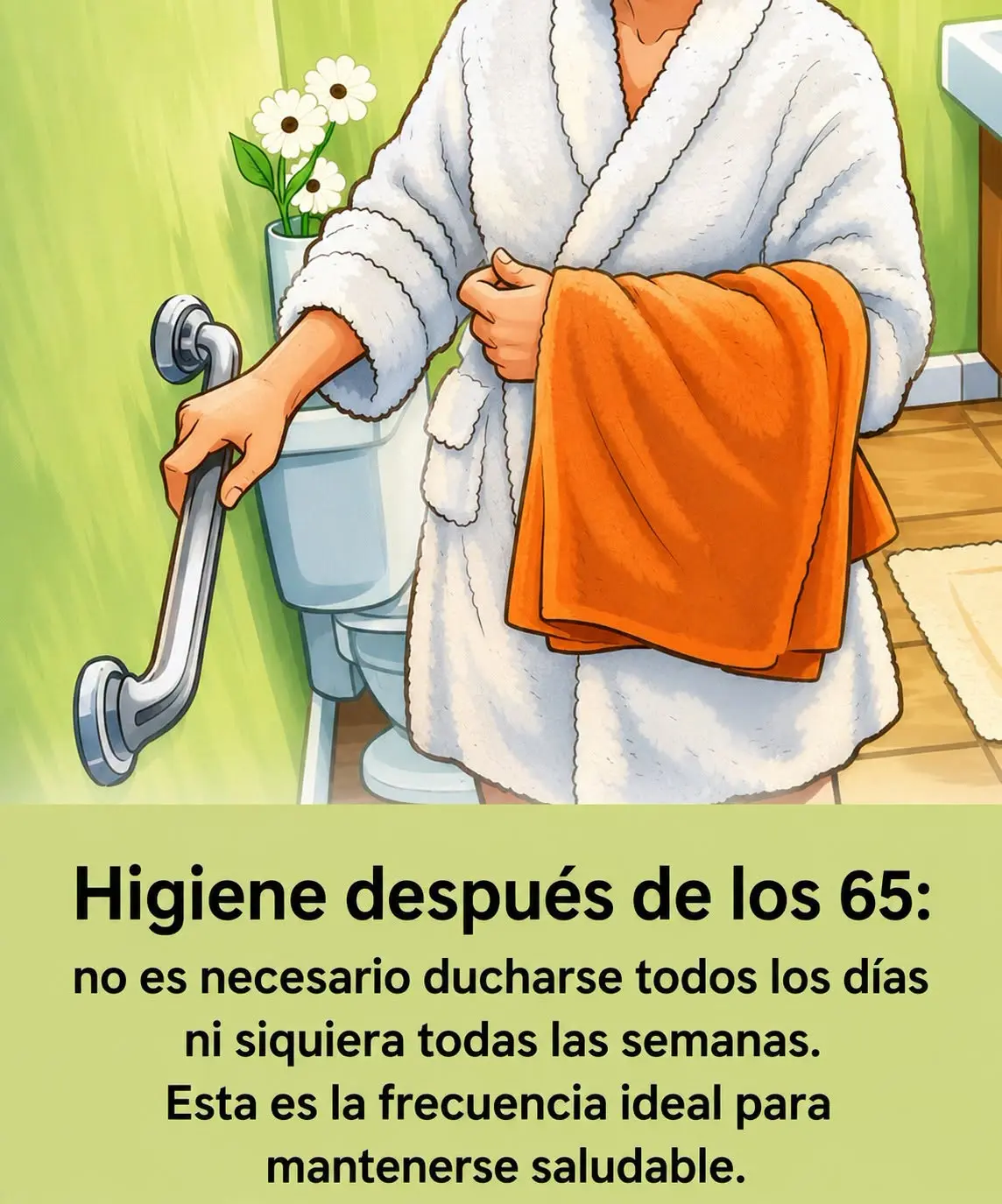 Ducharse a diario tras los 65 años