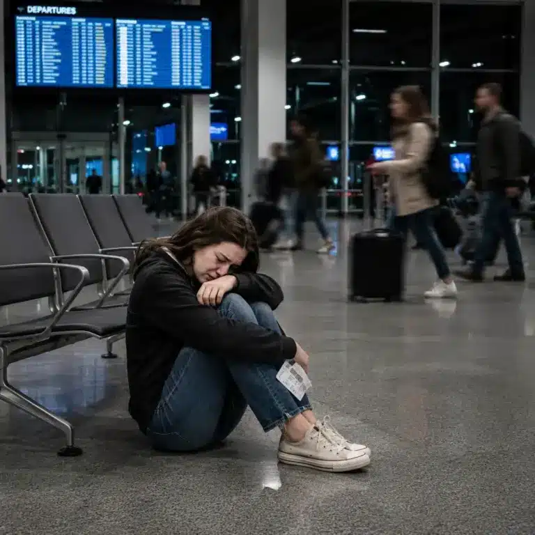 Madre abandona a hija en aeropuerto: padre rescata