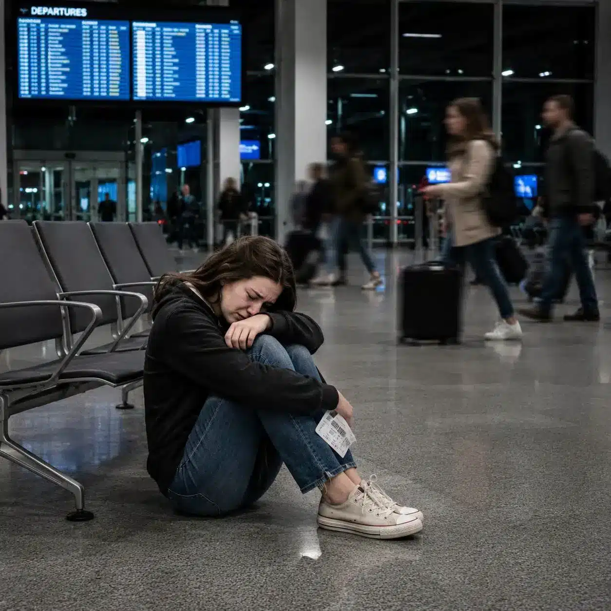Madre abandona a hija en aeropuerto: padre rescata