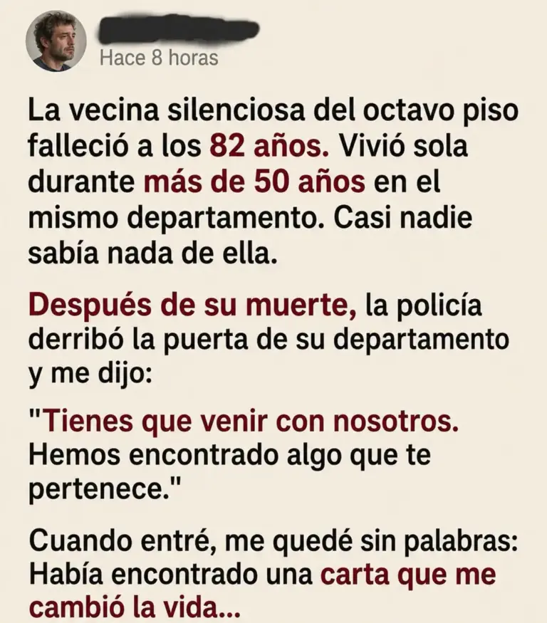 Descubrí un secreto impactante tras la muerte de mi vecina