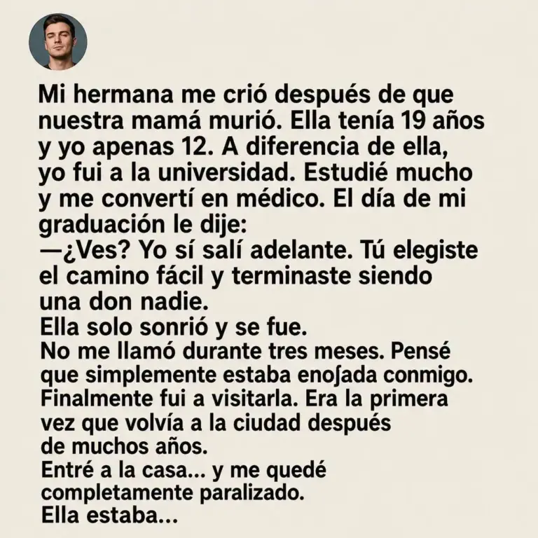 Hermana me crió tras muerte de mamá