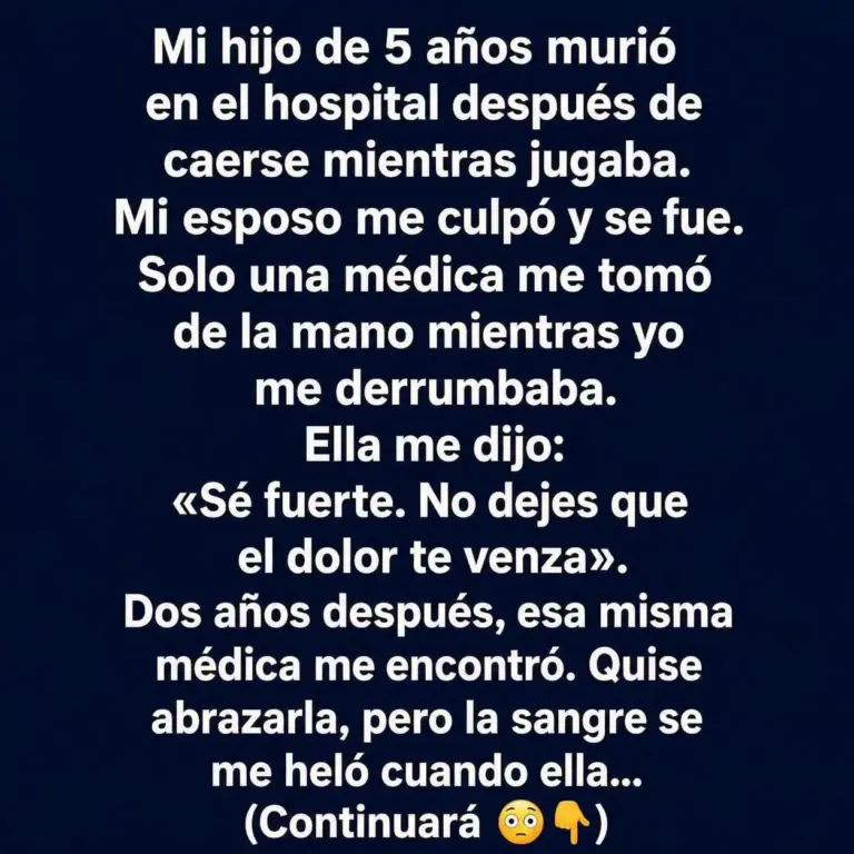 Médica, mano: pérdida, sanación, esperanza