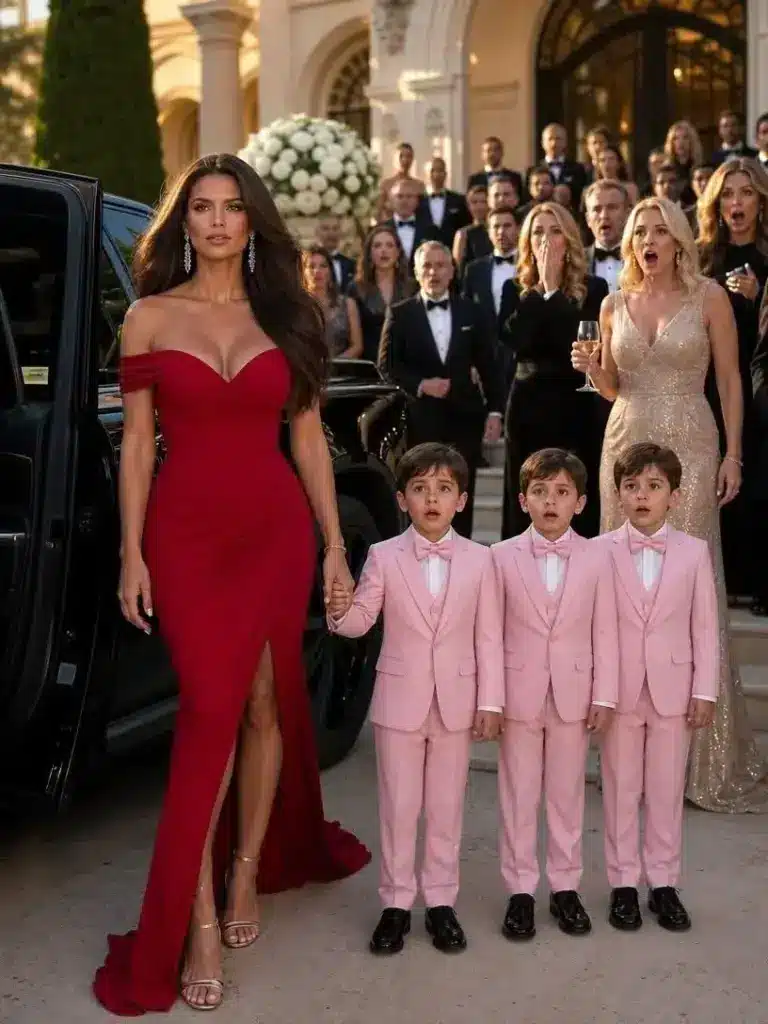 Victoria regresa con tres hijos del magnate